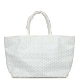 Goyard Goyardine White Artois GM Tote Bag Palladium Hardware