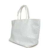 Goyard Goyardine White Artois GM Tote Bag Palladium Hardware