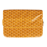 Goyard Sainte Marie GM Foldable Clutch Yellow Goyardine Canvas & Chevroches Calfskin Palladium Hardware