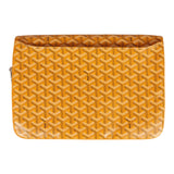 Goyard Sainte Marie GM Foldable Clutch Yellow Goyardine Canvas & Chevroches Calfskin Palladium Hardware