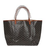Goyard Goyardine Black Saint Louis GM Tote Bag Palladium Hardware