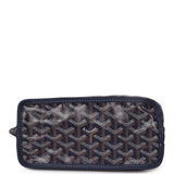 Goyard Goyardine Anjou Navy Mini Tote Bag Palladium Hardware