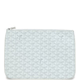 Goyard Goyardine White Senat MM Pouch Palladium Hardware