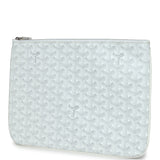 Goyard Goyardine White Senat MM Pouch Palladium Hardware