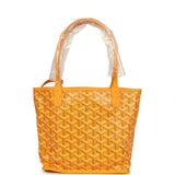 Goyard Goyardine Yellow Anjou Mini Bag Palladium Hardware