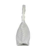 Goyard Goyardine White Boheme Hobo Bag Palladium Hardware