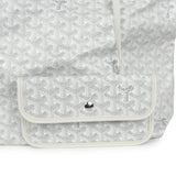 Goyard Goyardine White Boheme Hobo Bag Palladium Hardware