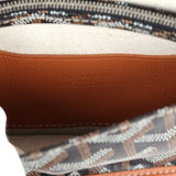 Goyard Plumet Pocket Wallet Black and Brown Goyardine Palladium Hardware