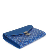 Goyard Goyardine Sky Blue Chypre Wallet-Pouch Palladium Hardware