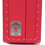 Goyard Goyardine Canvas Fuchsia Grand Hotel Marquetry Trunk PM Bag Palladium Hardware