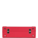 Goyard Goyardine Canvas Fuchsia Grand Hotel Marquetry Trunk PM Bag Palladium Hardware