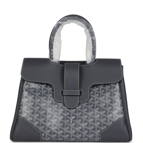 Goyard Saigon Tote Grey Goyardine Canvas Palladium Hardware
