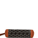 Goyard Cuir Goyardine Canvas Black and Tan Conti Pouch Palladium Hardware