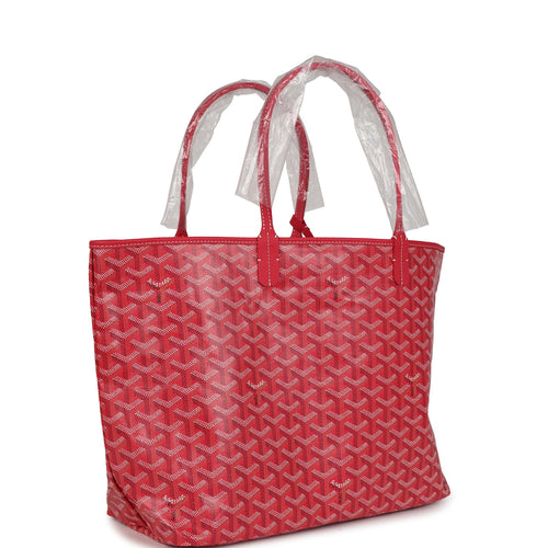 Goyard Goyardine Fuchsia  Saint Louis PM Tote Bag Palladium Hardware