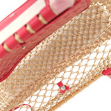 Goyard Goyardine Canvas Fuchsia Aligre Bag Raffia Net Palladium Hardware