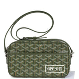 Goyard Goyardine Khaki Cap Vert PM Bag Palladium Hardware