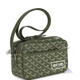 Goyard Goyardine Khaki Cap Vert PM Bag Palladium Hardware