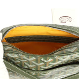 Goyard Goyardine Khaki Cap Vert PM Bag Palladium Hardware