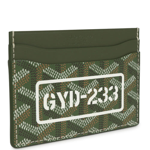Goyard Goyardine Canvas Khaki Saint-Sulpice Card Wallet