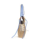 Goyard Goyardine Canvas Iris Aligre Bag Raffia Net Palladium Hardware