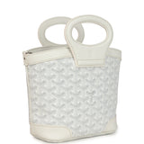 Goyard Goyardine Canvas White Beluga Mini Bag Palladium Hardware