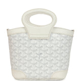 Goyard Goyardine Canvas White Beluga Mini Bag Palladium Hardware