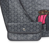 Goyard Goyardine Grey Anjou PM Embroidered Elephant Tote Palladium Hardware