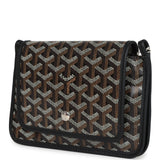 Goyard Plumet Pocket Wallet Black Goyardine Palladium Hardware