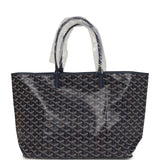 Goyard Goyardine Navy Saint Louis PM Tote Bag Palladium Hardware