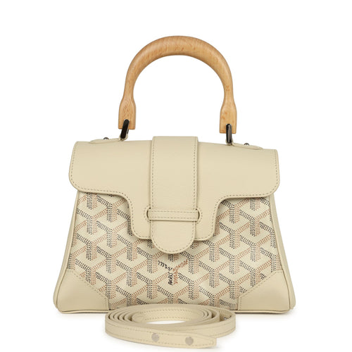 Goyard Goyardine Canvas Sand Soft Saigon Mini Palladium Hardware