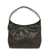 Goyard Goyardine Black Boheme Hobo Bag Palladium Hardware