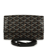 Goyard Goyardine Canvas Black Varenne Continental Wallet Bag Palladium Hardware