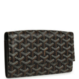 Goyard Goyardine Canvas Black Varenne Continental Wallet Bag Palladium Hardware