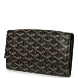 Goyard Goyardine Canvas Black Varenne Continental Wallet Bag Palladium Hardware