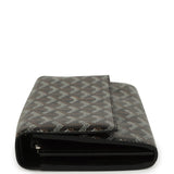 Goyard Goyardine Canvas Black Varenne Continental Wallet Bag Palladium Hardware