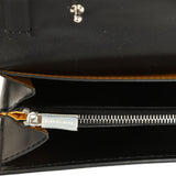 Goyard Goyardine Canvas Black Varenne Continental Wallet Bag Palladium Hardware