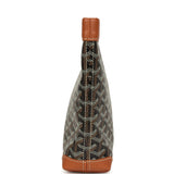 Goyard Goyardine Canvas Black and Tan Conti Pouch Palladium Hardware