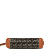 Goyard Goyardine Canvas Black and Tan Conti Pouch Palladium Hardware