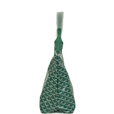 Goyard Goyardine Green Boheme Hobo Bag Palladium Hardware