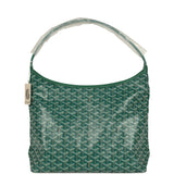 Goyard Goyardine Green Boheme Hobo Bag Palladium Hardware