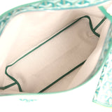 Goyard Goyardine Green Boheme Hobo Bag Palladium Hardware