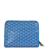 Goyard Goyardine Canvas Sky Blue Jouvence MM Toiletry Bag Palladium Hardware