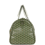 Goyard Boston 50 Bag Khaki Goyardine Canvas & Cervon Calfskin Palladium Hardware