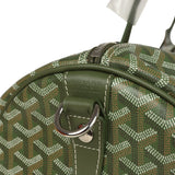 Goyard Boston 50 Bag Khaki Goyardine Canvas & Cervon Calfskin Palladium Hardware