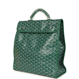 Goyard Saint Léger Backpack Green Goyardine Canvas Palladium Hardware