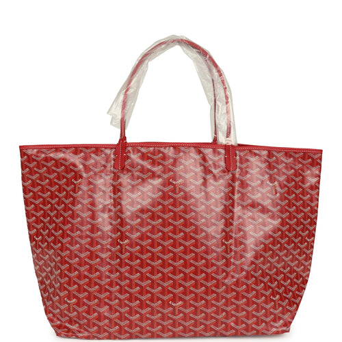 Goyard Goyardine Red Saint Louis GM Tote Bag Palladium Hardware