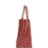 Goyard Goyardine Red Saint Louis GM Tote Bag Palladium Hardware