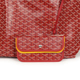 Goyard Goyardine Red Saint Louis GM Tote Bag Palladium Hardware