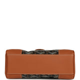 Goyard Saigon Souple Mini Bag Black and Brown Goyardine Canvas Palladium Hardware