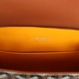 Goyard Saigon Souple Mini Bag Black and Brown Goyardine Canvas Palladium Hardware